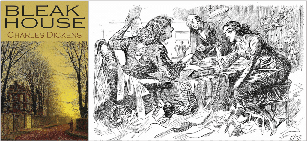Loving humanity at the expense of one’s own: Charles Dickens’ famous novel Bleak House critiqued universalism – what the writer termed “telescopic philanthropy” – through the satirical Mrs. Jellyby, who cared more about distant Africans than her own neglected, suffering children. At right, The Jellybys at Home, by Harry Furniss. 