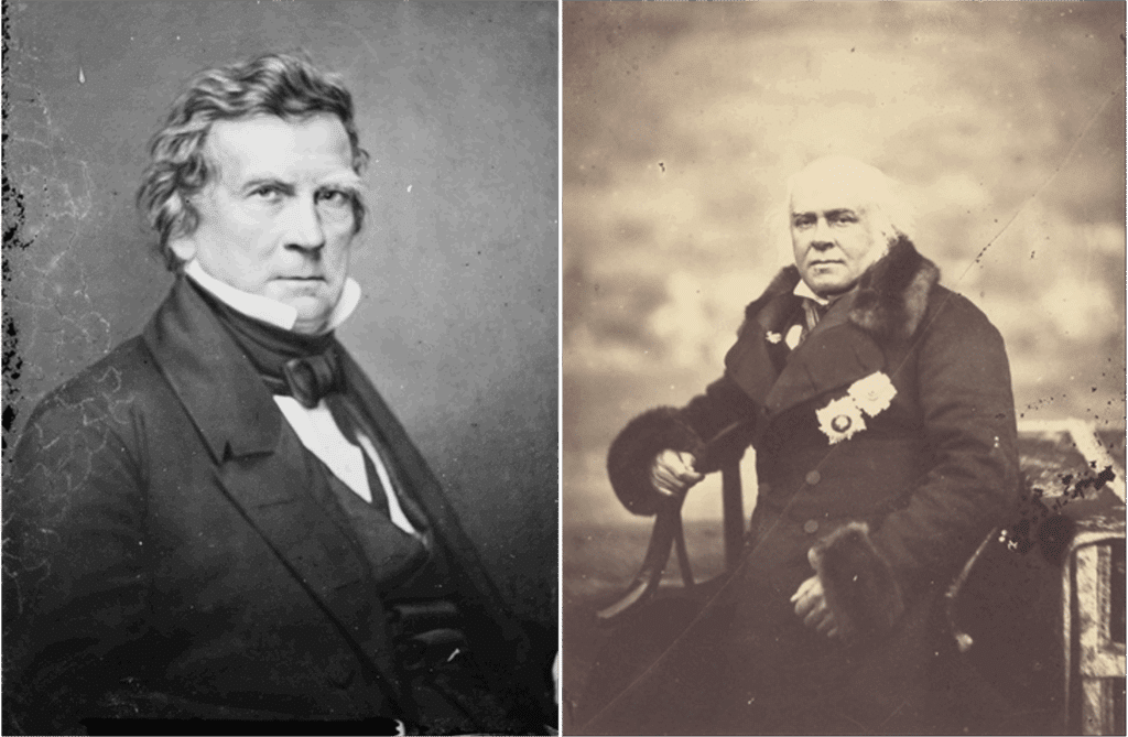 “A skillfully drafted compromise”: The Reciprocity Treaty of 1854 negotiated by U.S. Secretary of State William L. Marcy (left) and Lord Elgin, Governor-General of British North America (right), established a lucrative free-trade regime between the United States and Britain’s Canadian colonies 13 years prior to Confederation. 