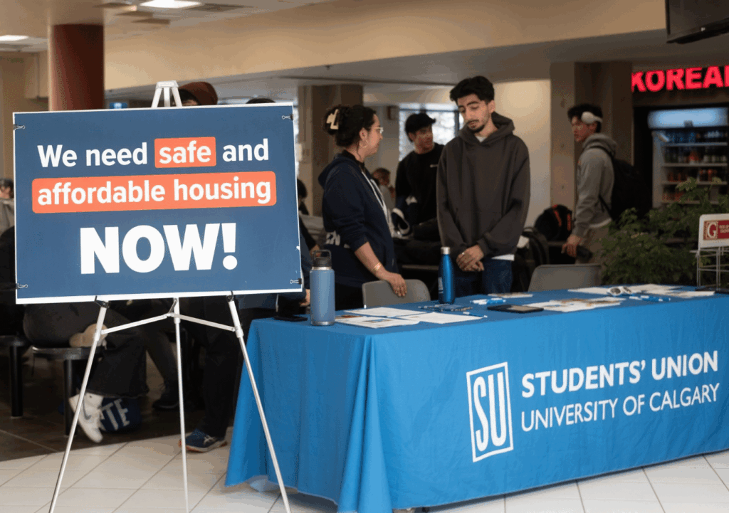 Programs cost money: At a University of Calgary protest over higher tuition fees, members of the Students’ Union demanded more money for expensive student services which, if implemented, would only push tuition higher.