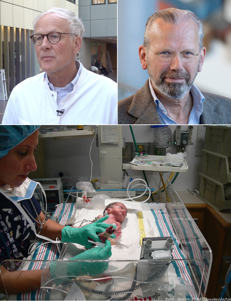 The Groningen Protocol: In 2005, Eduard Verhagen (top left), director of pediatrics at the University Medical Center Groningen, developed a protocol by which infants could be subjected to euthanasia. Ethicist Erwin Kompanje (top right) of the Erasmus University Medical Center Rotterdam has criticized this system for sanctioning euthanasia of babies who are not actually suffering severe or intolerable pain.