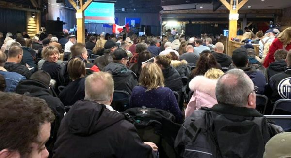 A standing-room-only 'Wexit' rally in Edmonton earlier this month