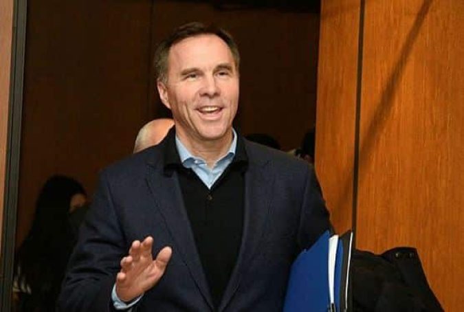Picture of Finance Minister Bill Morneau, who announced earlier this year Canada's deficit to be $28 billion.