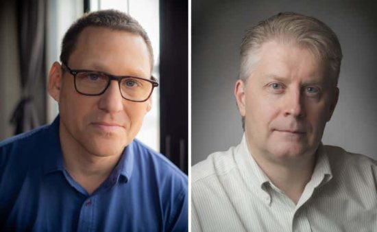 Bad ideas then are still bad ideas now: Activist filmmaker Avi Lewis (left) and University of Guelph economist Ross McKitrick (right) trade views on a “once-in-a-lifetime opportunity.”
