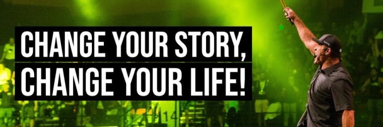 The cover photo of motivational speaker Tony Robbins reading "Change your Story, Change your life", epitomizes the Left's use of narratives.