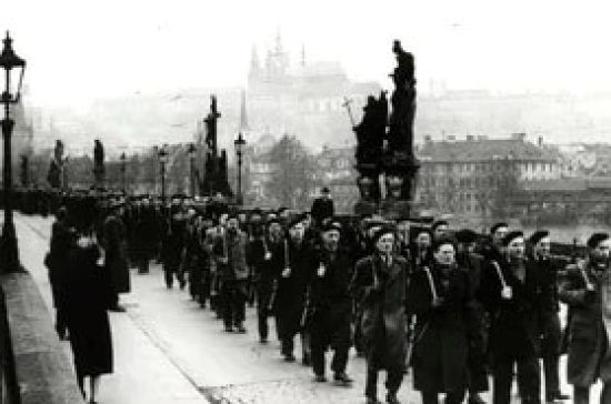 Weissenberger – Inset 16 (below)1 A grim reminder: Mikulasz Dzurina remembers the reality of Communism. Image below of The People’s Militia’s 1948 seizure of power in Czechoslovakia which marked four decades of authoritarian rule.